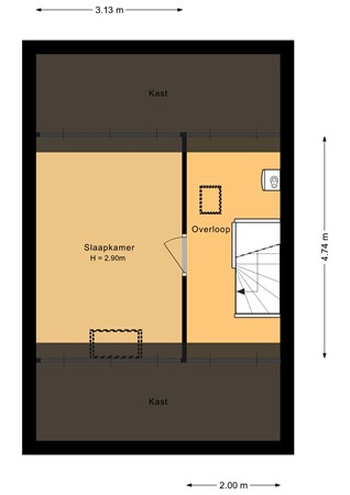 Floorplan - Verdistraat 107, 3752 WK Bunschoten-Spakenburg